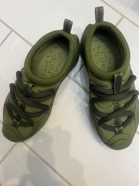 Hoka Women’s Olive Green Slip-On Sneakers